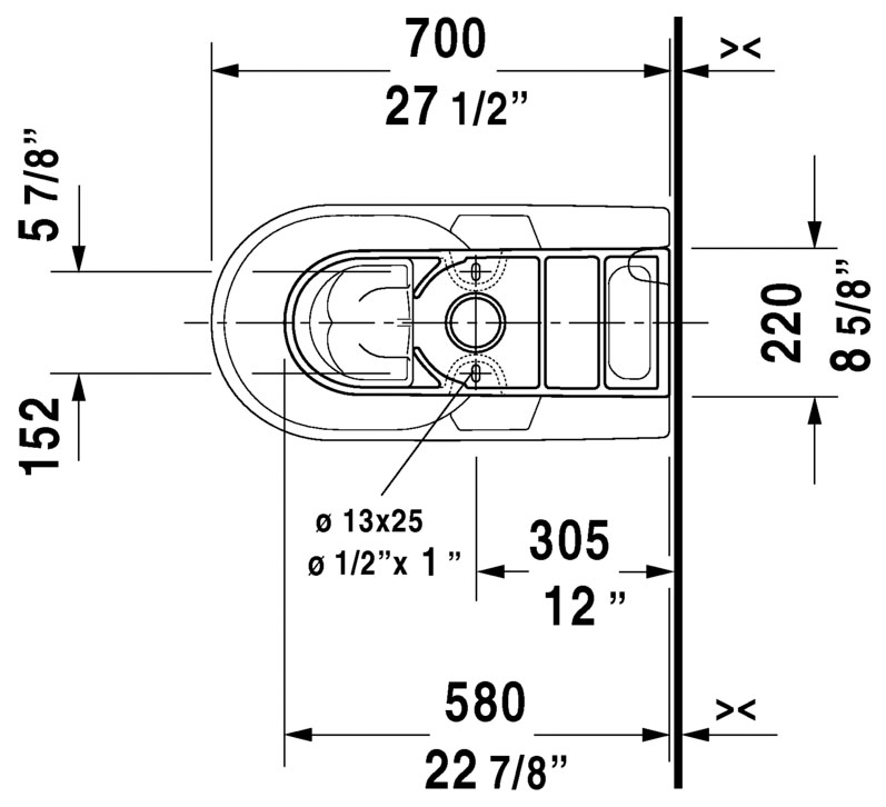 Duravit D1403700 Happy D Toilet Two Piece Elongated with