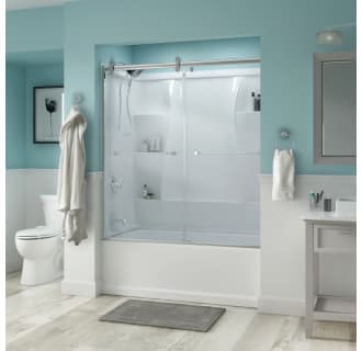 Delta Simplicity Towel Bar Handle 20" Knobs Sliding Shower Bathtub Door Chrome 