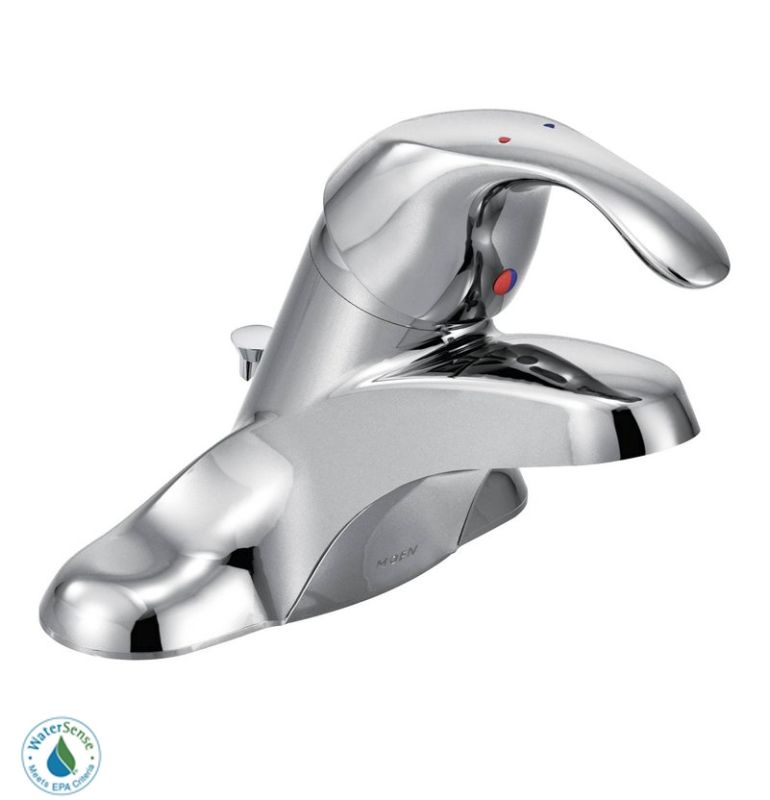 Moen 8434 Chrome Single Handle Centerset Bathroom Faucet from the M