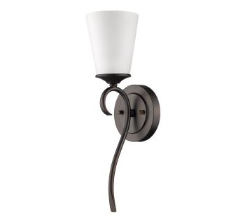 Satin Nickel Acclaim Lighting IN41251SN Genevieve Indoor 1-Light Sconce with Glass Shade 