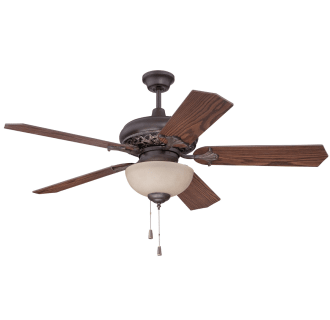 Craftmade K10323 Mia 52 Ceiling Fan with CFL Lights and Pull Chain Aged Bronze/Vintage Madera 