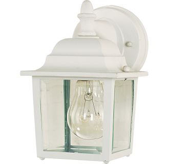 Maxim 1025 White/Clear Builder Cast 8" 1-Light Wall Sconce 