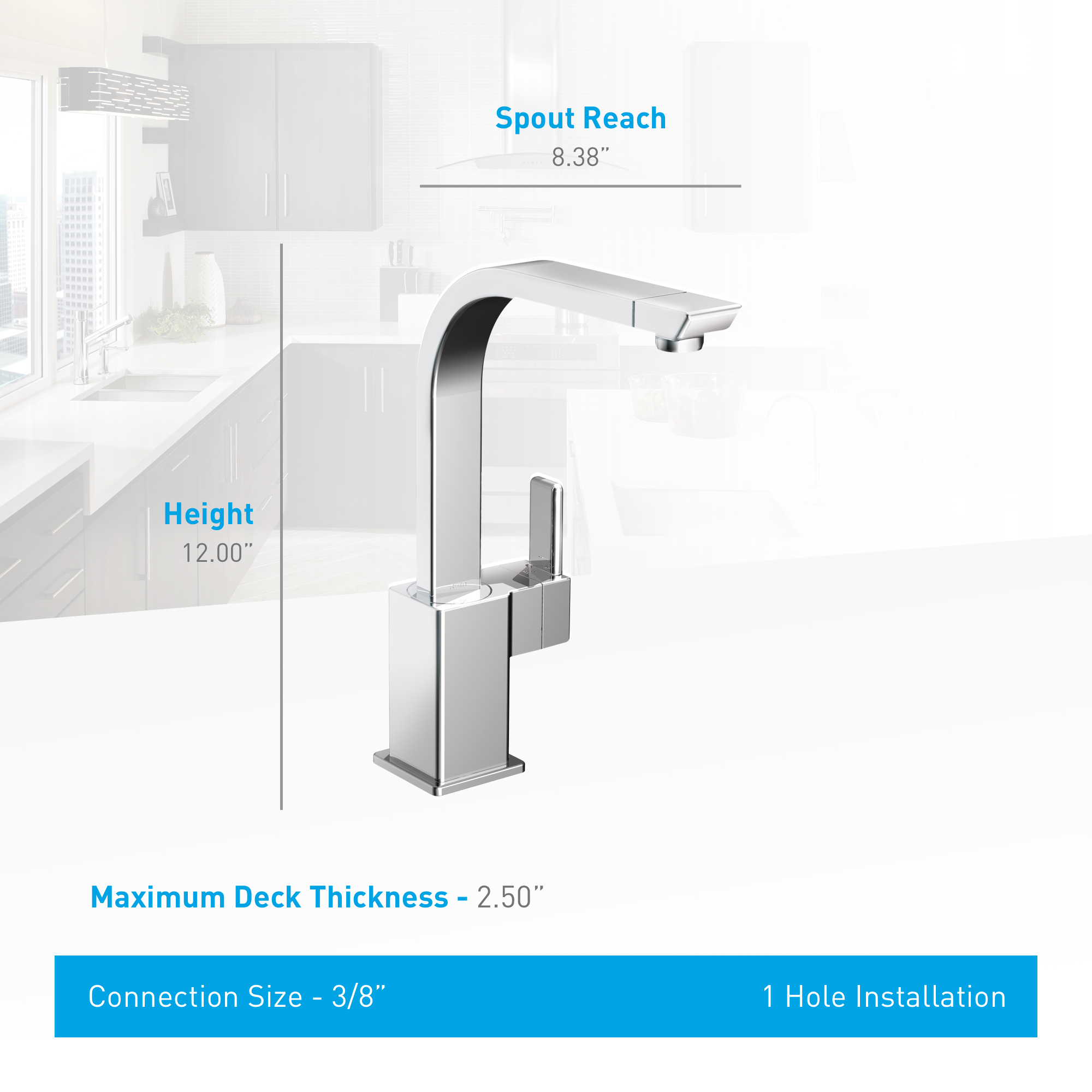 Moen S7170CSL Classic Stainless HighArc Kitchen Faucet from the 90 Degree Collection