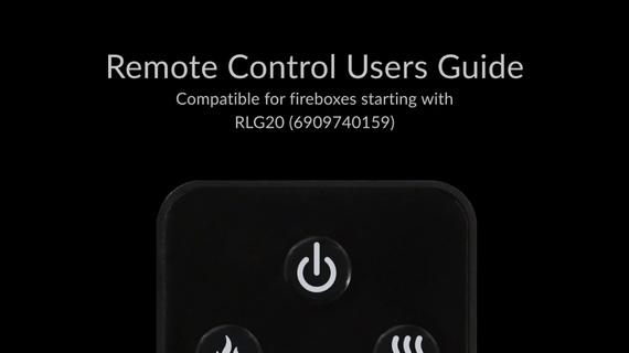 Dimplex Revillusion RLG20 Remote Control Users Guide