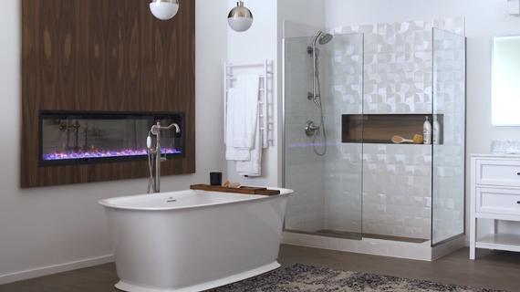 Watch It Burn - Dimplex IgniteXL Bathroom Fireplace